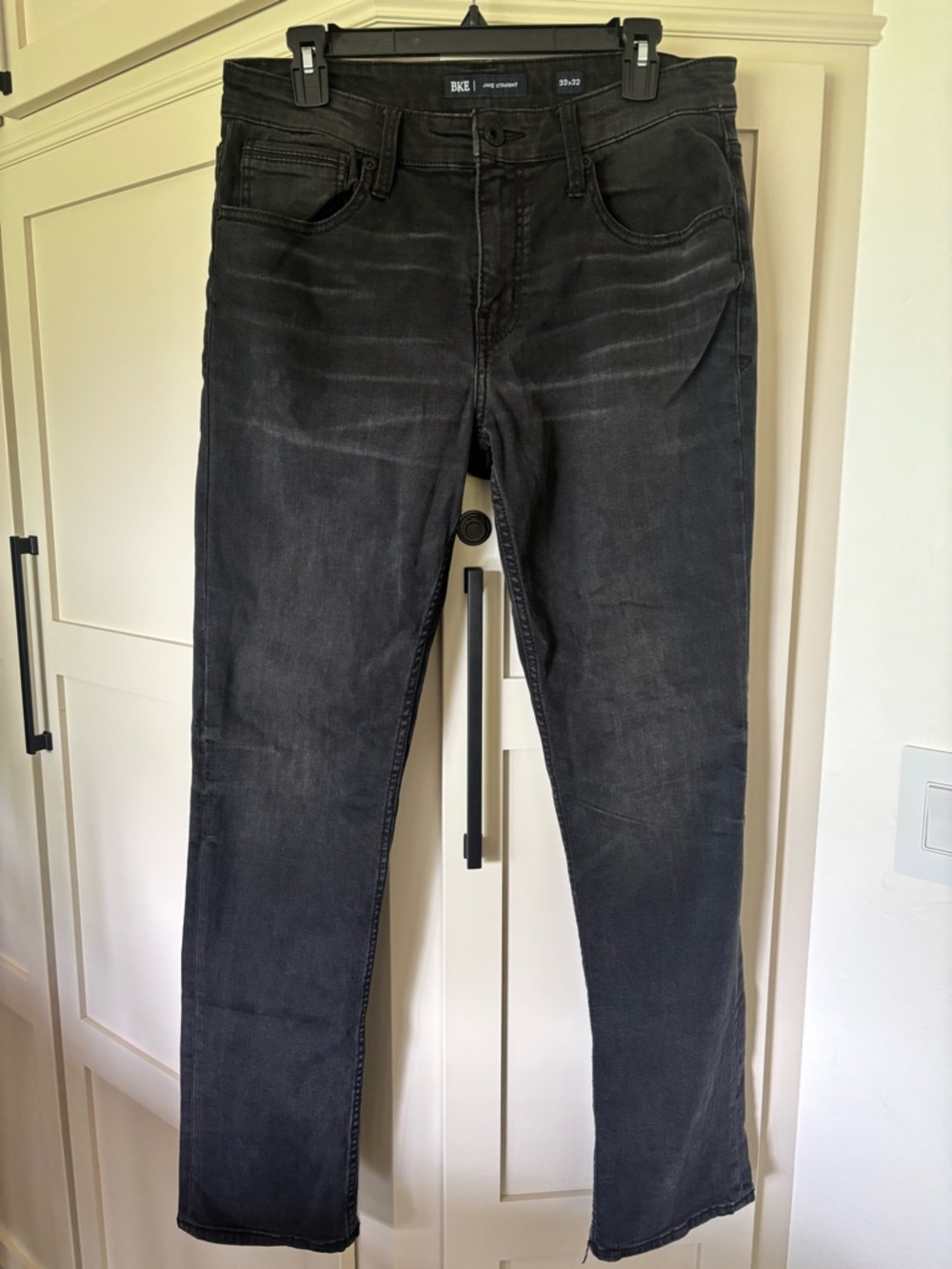 BKE Jake Straight Faded Black Grey Wash Size 33x32